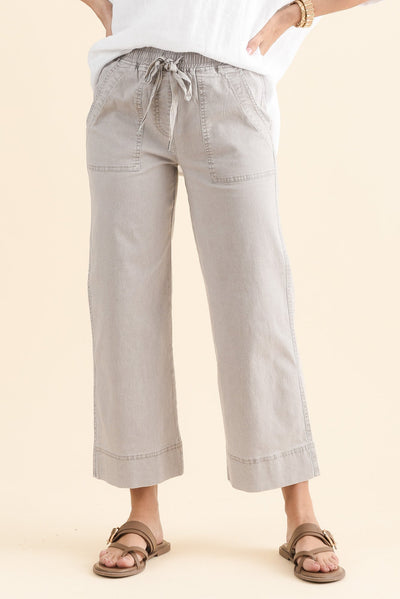 Theodore Washed Natural Drawstring Pants