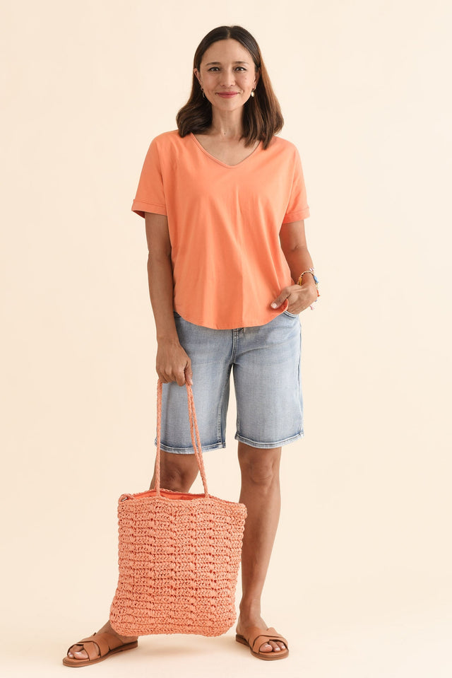 Gabby Mid Blue Denim Bermuda Shorts image 3