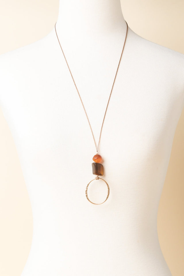Treston Brown Resin Pendant Necklace image 2