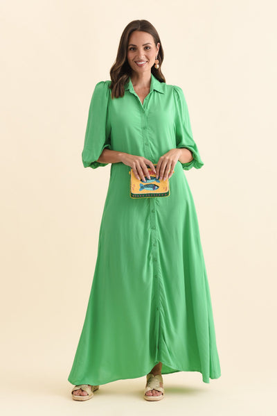 Trinity Green Tie Dress
