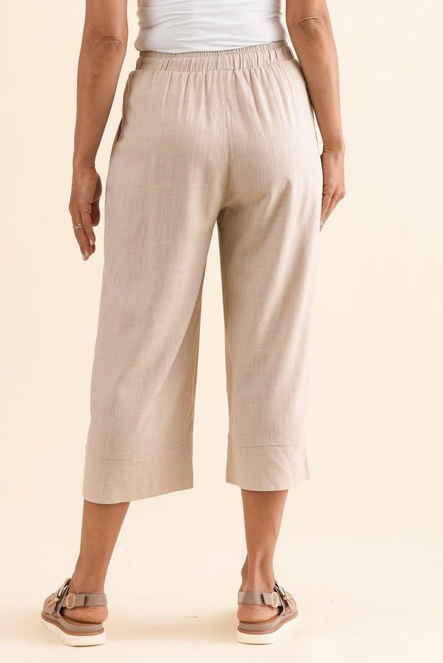 Twain Beige Pocket Pants,Back,Brunette model,alt text|model:Cara image 5