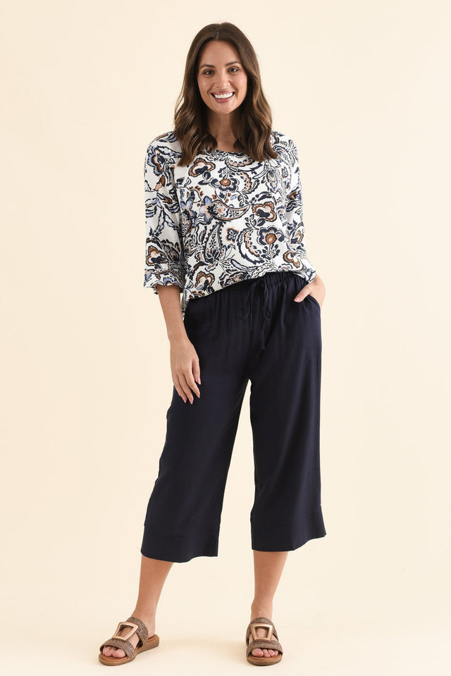 Twain Navy Pocket Pants,Full Body,Brunette model,alt text|model:MJ image 6