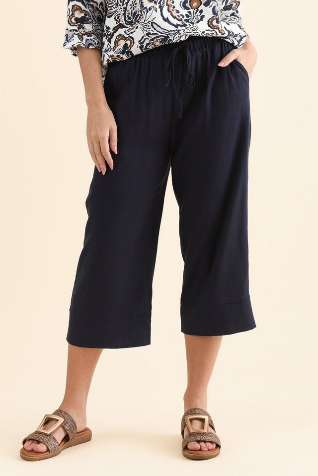 Twain Navy Pocket Pants,Front,Brunette model,alt text|model:MJ