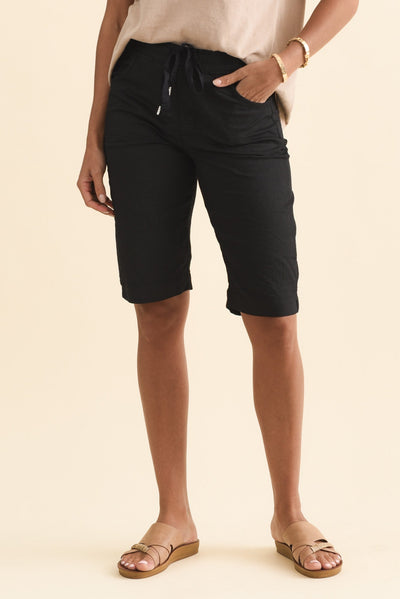 Asha Black Travel Shorts