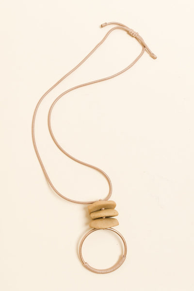 Vicky Gold Circle Pendant Necklace