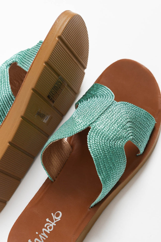 Wander Teal Shimmer Slide image 3