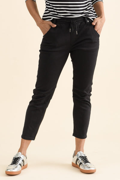 Whistler Black Cotton Jogger Pants