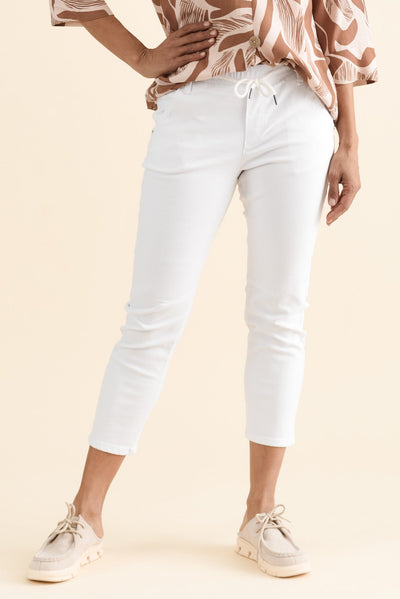 Whistler White Cotton Jogger Pants