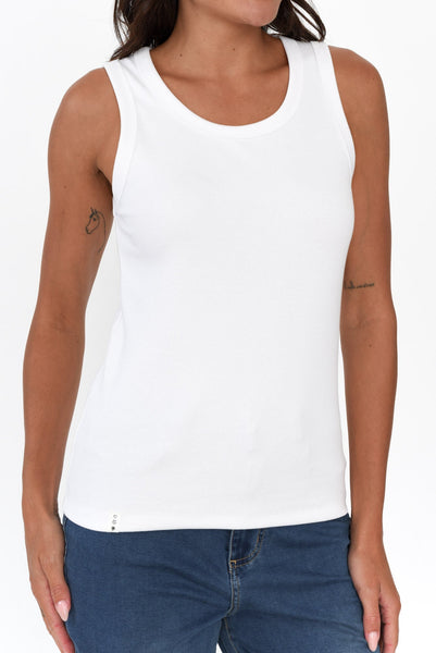 Navy Rib Crew Tank - Blue Bungalow NZ