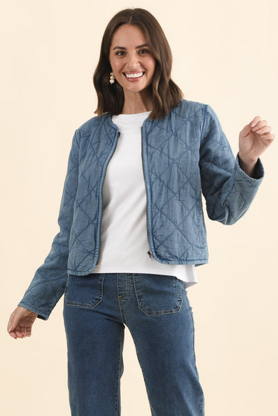 William Blue Quilted Pocket Jacket
