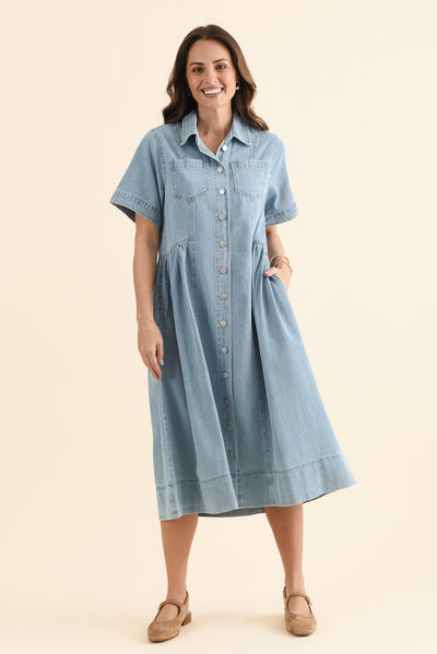 Willow Blue Denim Shirt Dress