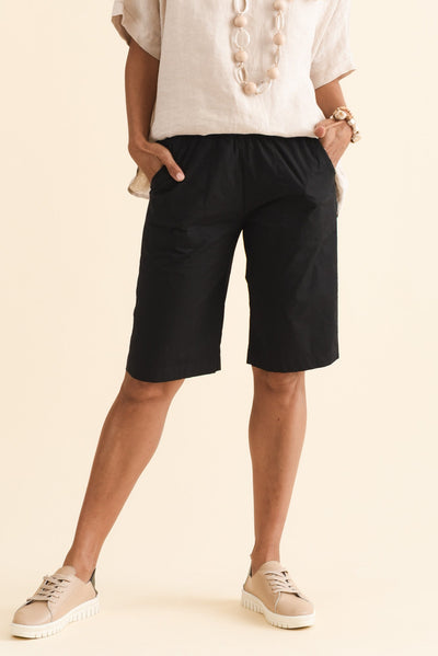 Wilson Black Cotton Shorts
