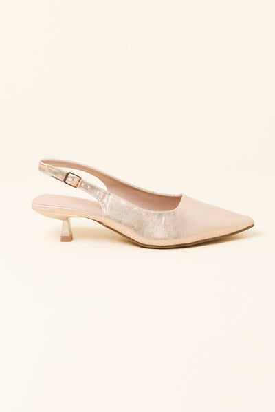 Wish Gold Slingback Heel
