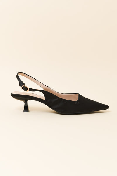Wizz Black Slingback Heel