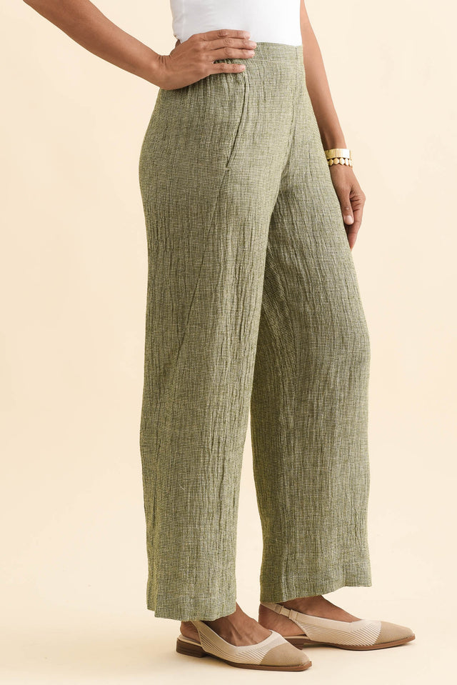 Xandra Sage Linen Pocket Pants,Brunette model,alt text|model:Cara image 4