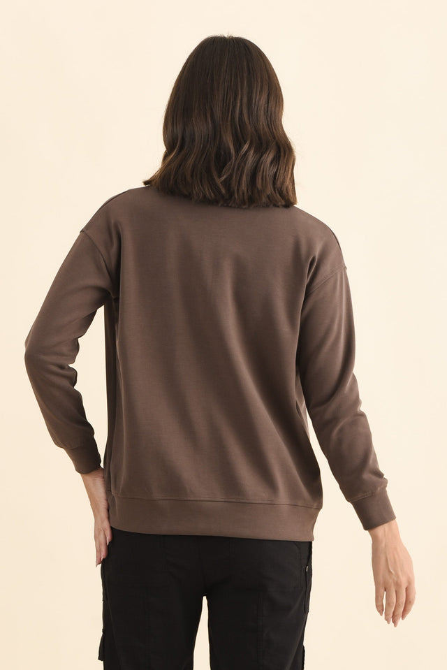 York Brown Zip Jacket,Brunette model,alt text|model:MJ image 5