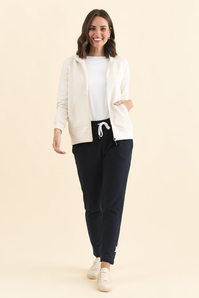 York Cream Zip Jacket,Brunette model,alt text|model:MJ image 7