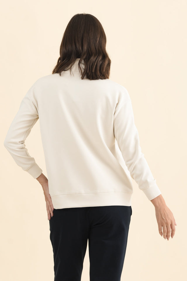 York Cream Zip Jacket,Brunette model,alt text|model:MJ image 5