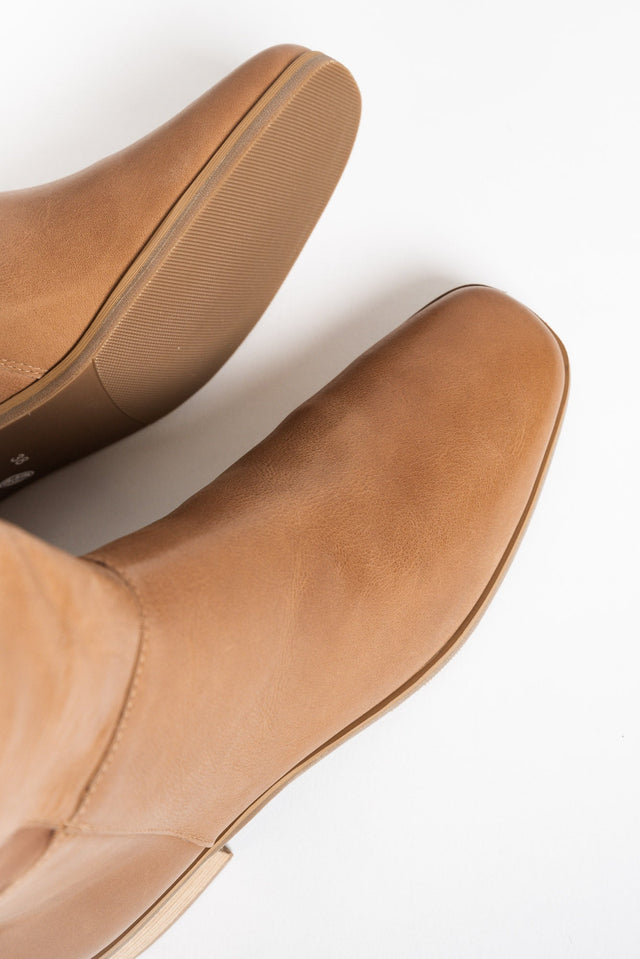 Young Tan Leather Knee High Boot image 3