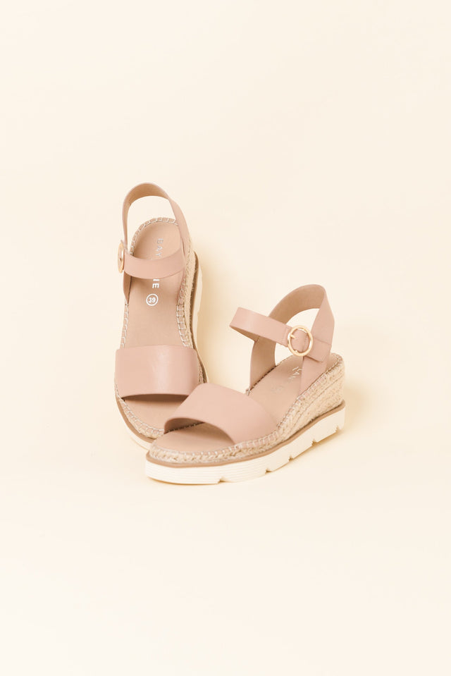 Yvette Blush Leather Wedge