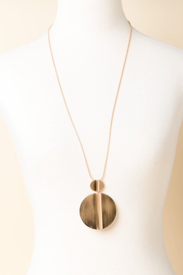 Zarah Gold Disc Necklace image 2
