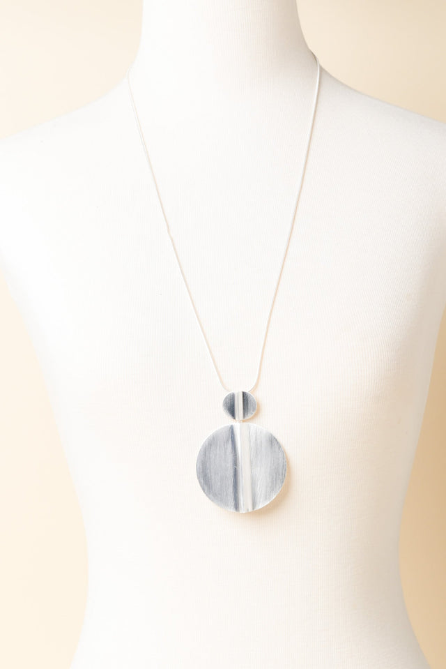 Zarah Silver Disc Necklace image 2