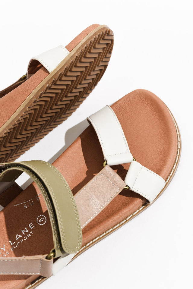 Zulu Taupe Leather Velcro Sandal image 6