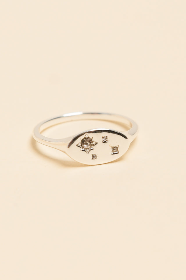 Goodwin Silver Diamante Ring image 1