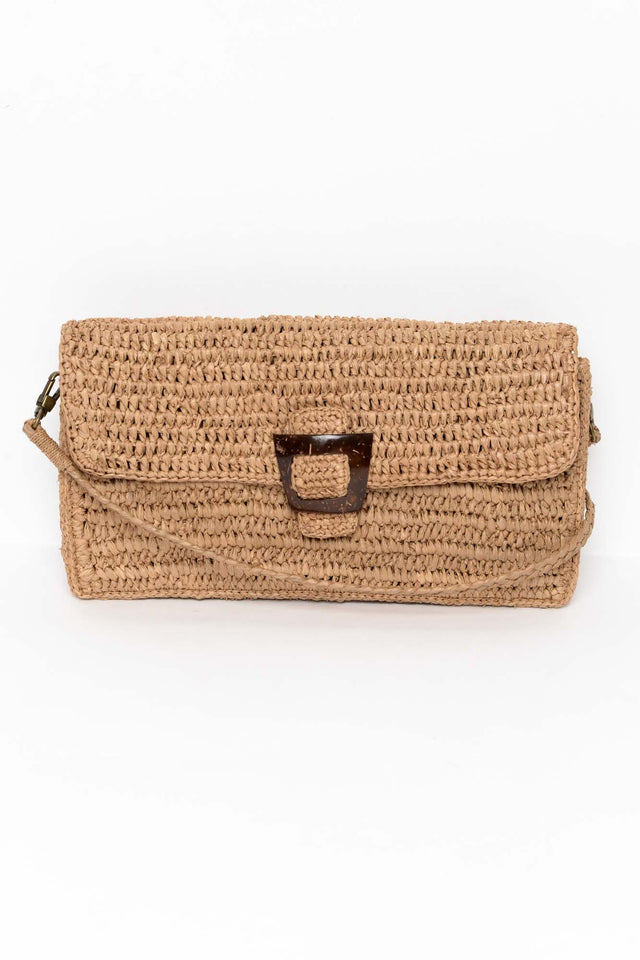 Ariva Tan Raffia Swing Bag image 1
