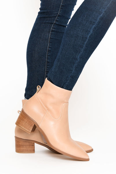 Haven Nude Leather Ankle Boot