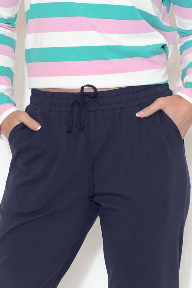 Heidi Navy Cuffed Jogger Pants image 3