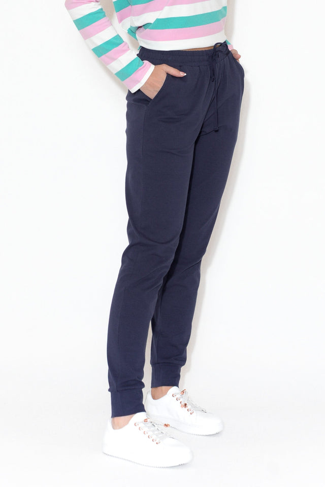 Heidi Navy Cuffed Jogger Pants image 4