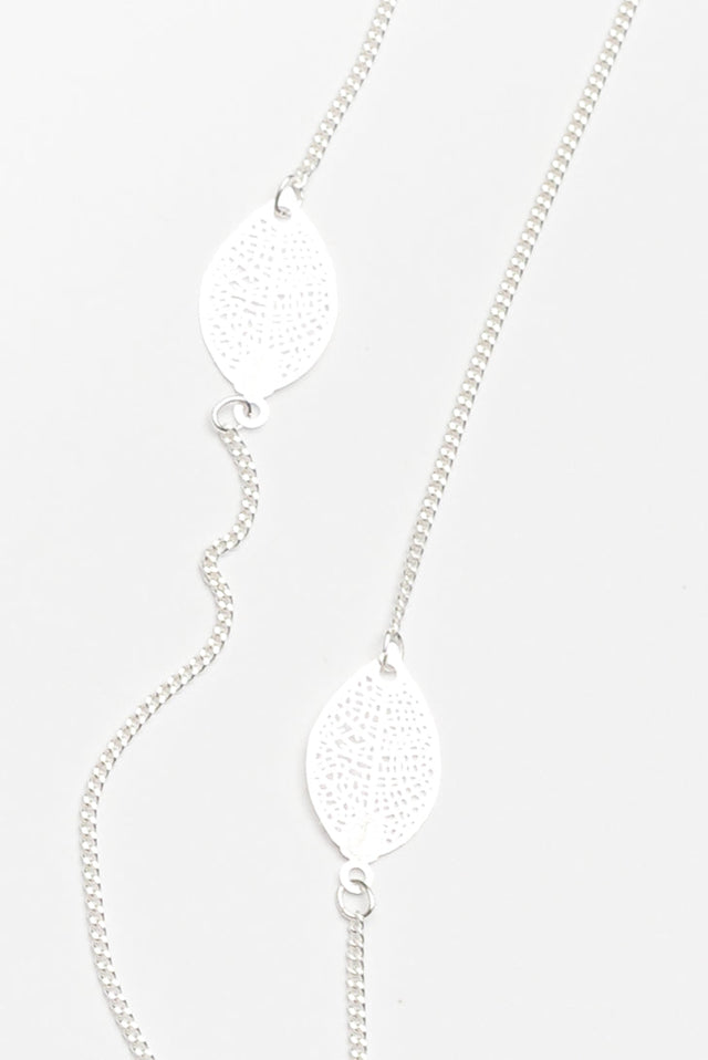 Stem Silver Leaf Fine Chain Necklace