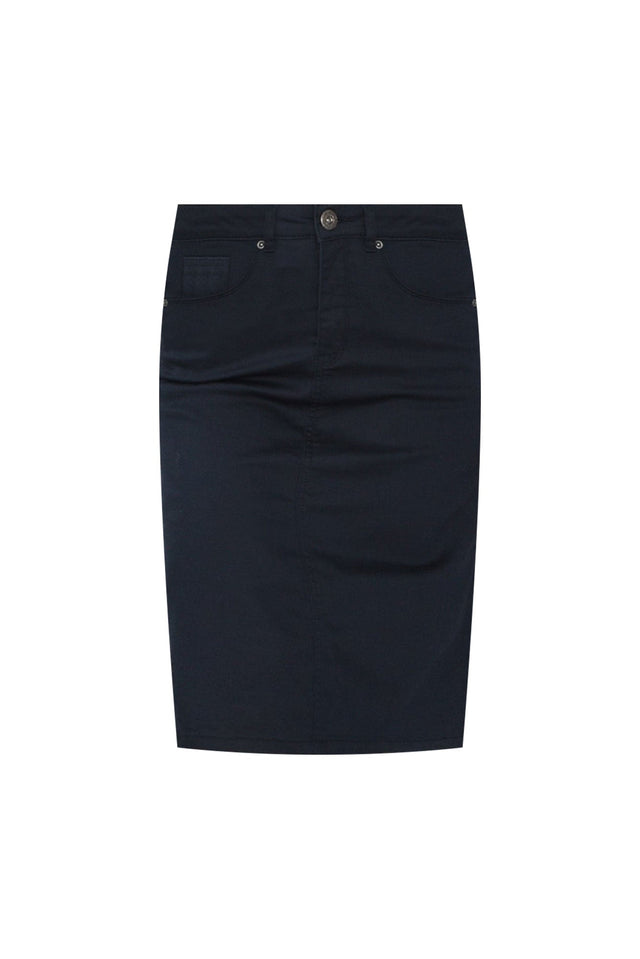 Palin Navy Zip Front Skirt,ghost-mani image 8