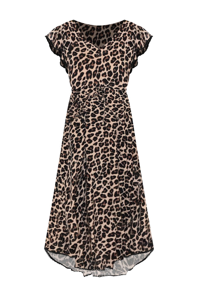 Libby Brown Leopard Midi Dress,ghost-mani image 4