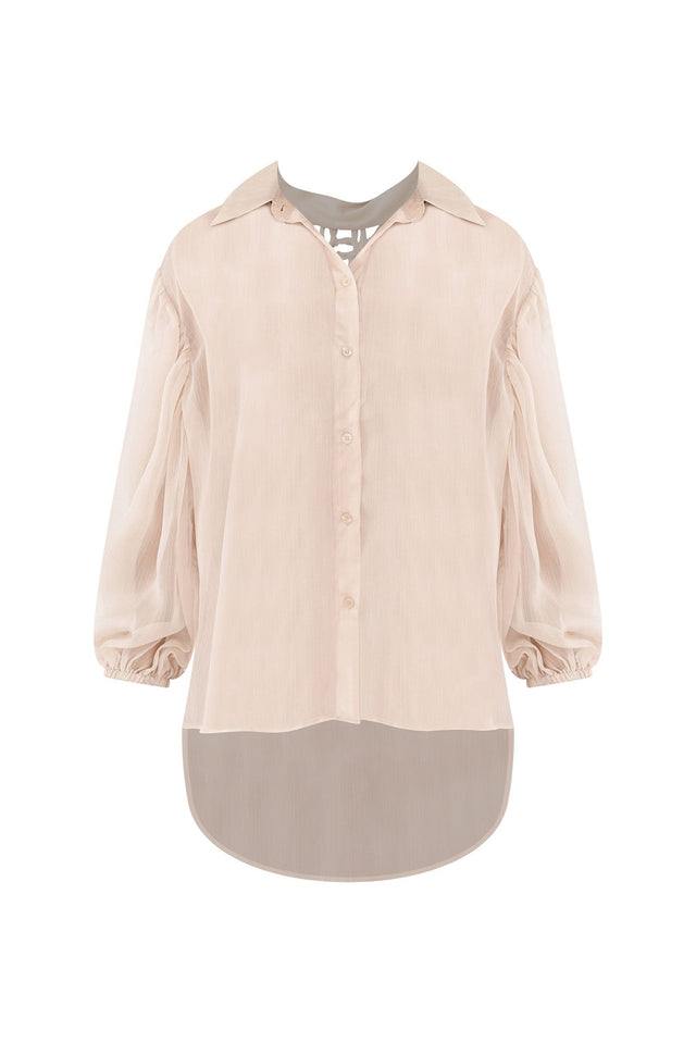Eden Cream Collared Shirt,ghost-mani