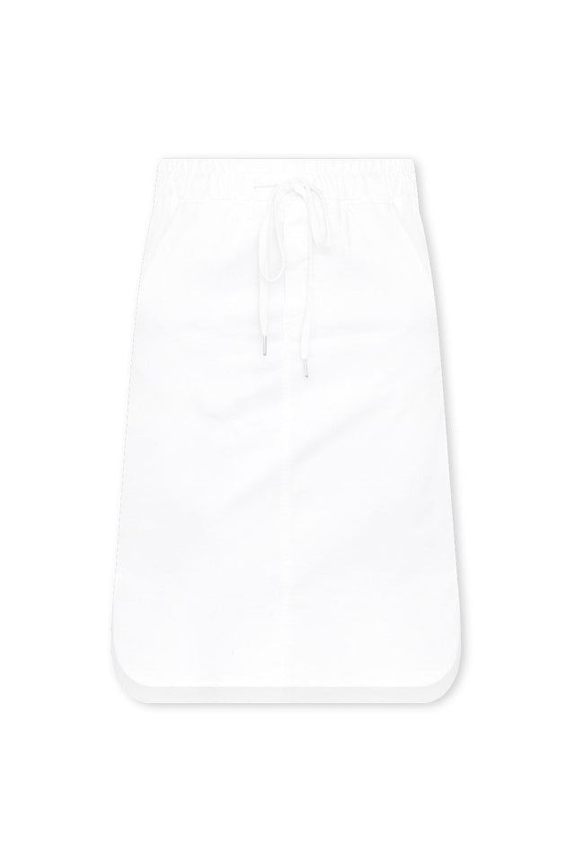 Alina White Denim Drawstring Skirt,ghost-mani image 3