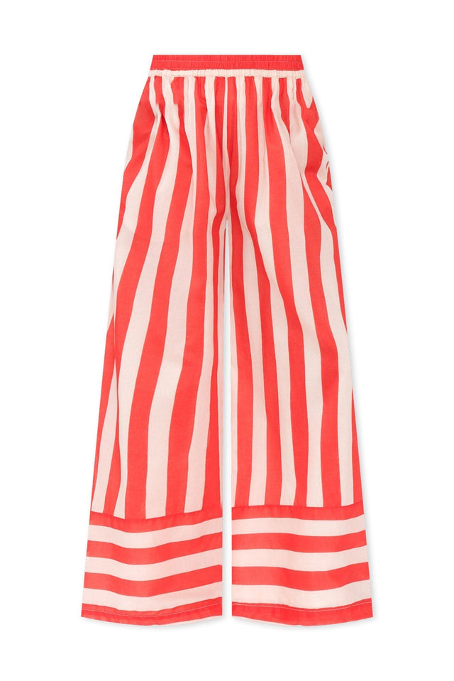 Mariah Red Stripe Cotton Pants,ghost-mani