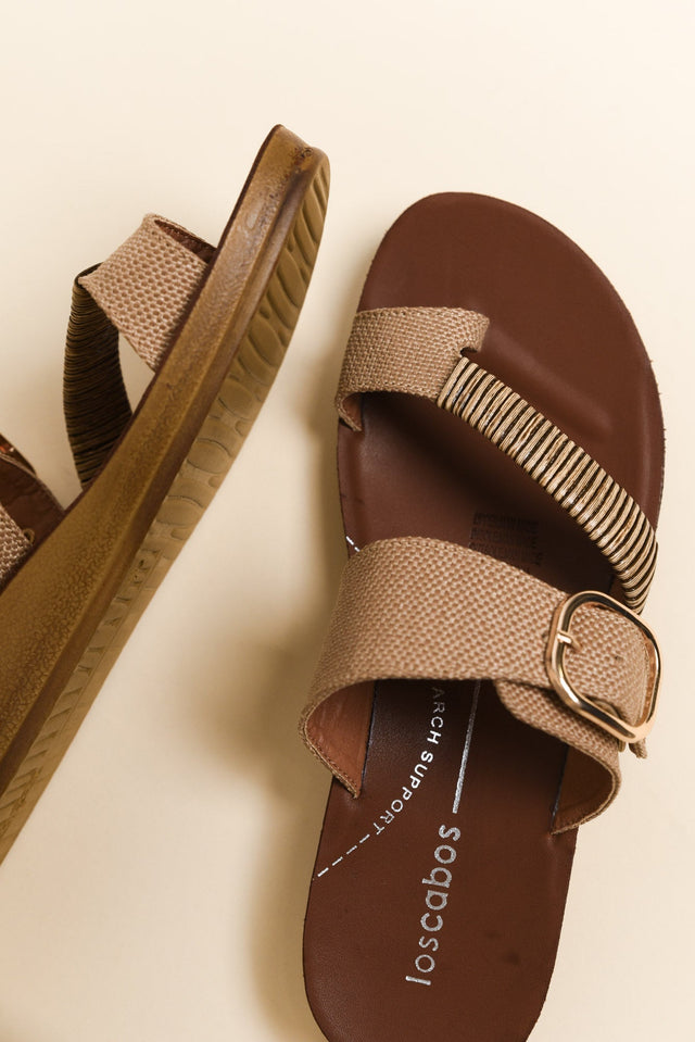 Bria Caramel Raffia Slide image 3