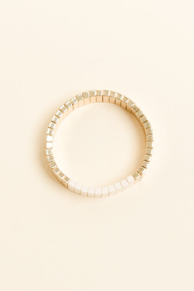 Abel Cream Contrast Beaded Bracelet image 2