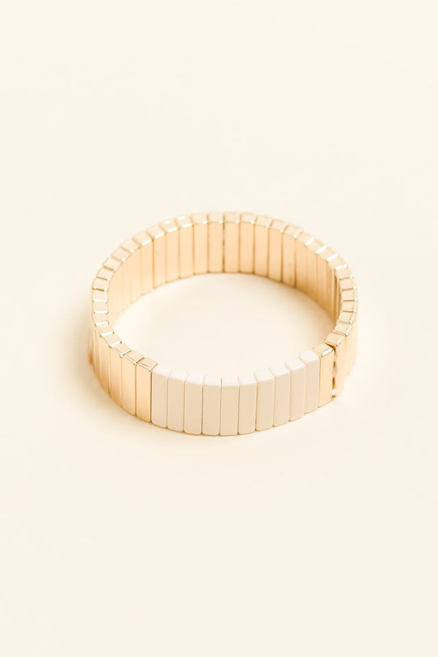 Abel Cream Contrast Beaded Bracelet image 1