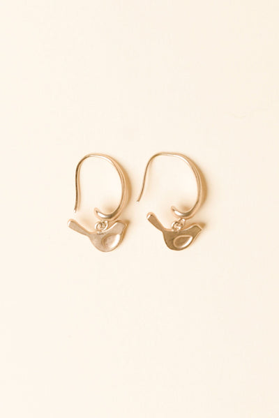 Abia Gold Bird Hook Earrings