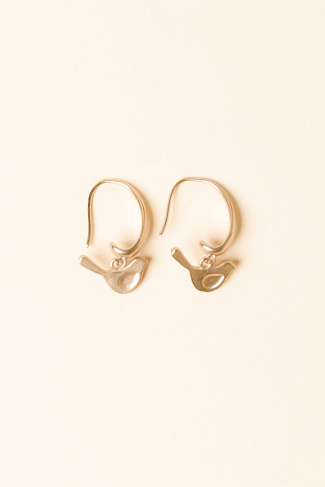 Abia Gold Bird Hook Earrings image 1