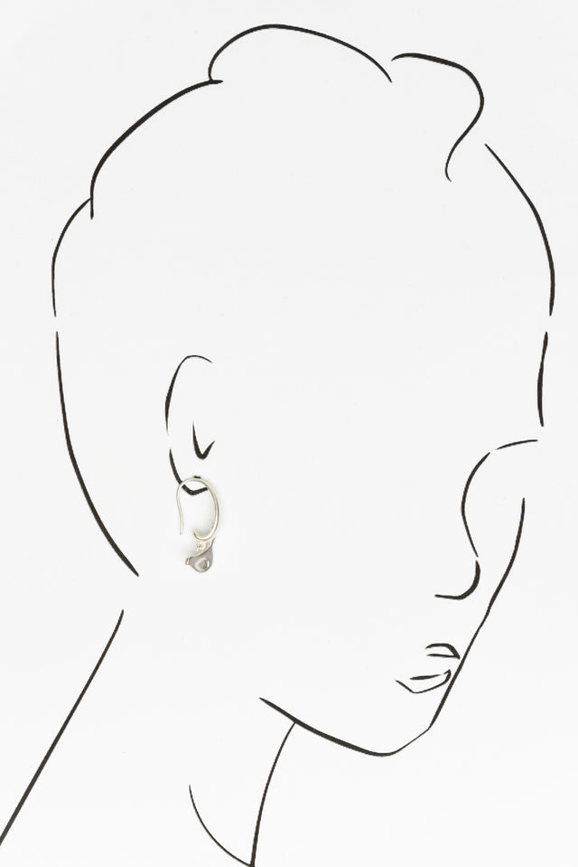 Abia Silver Bird Hook Earrings image 2