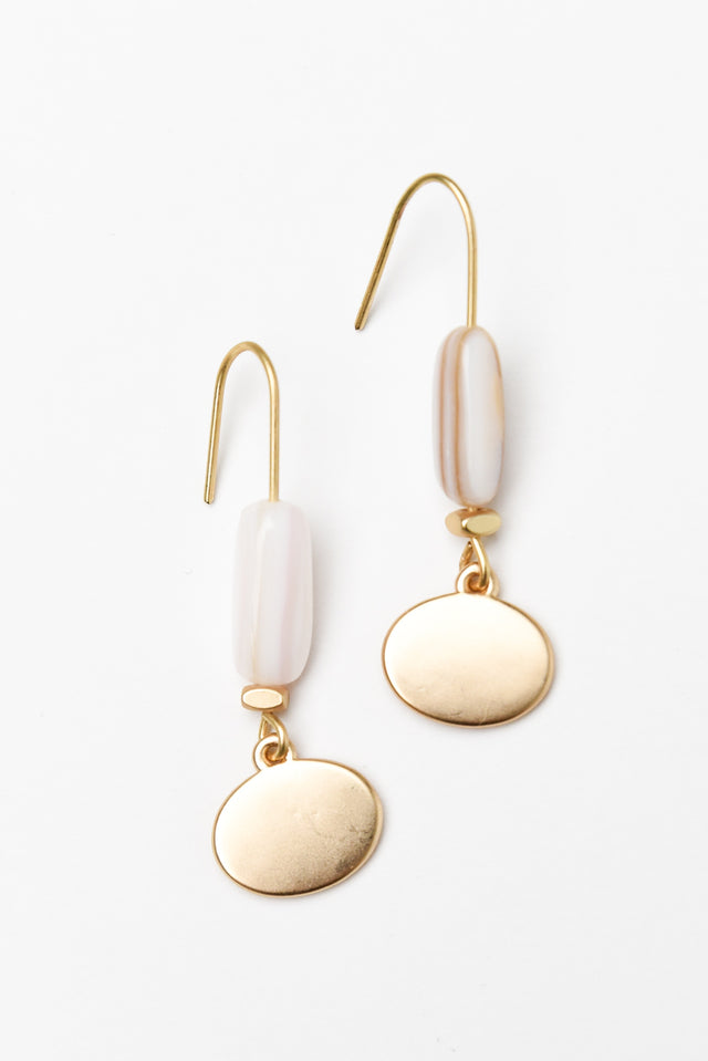 Abriella Gold Oval Hook Earrings image 1