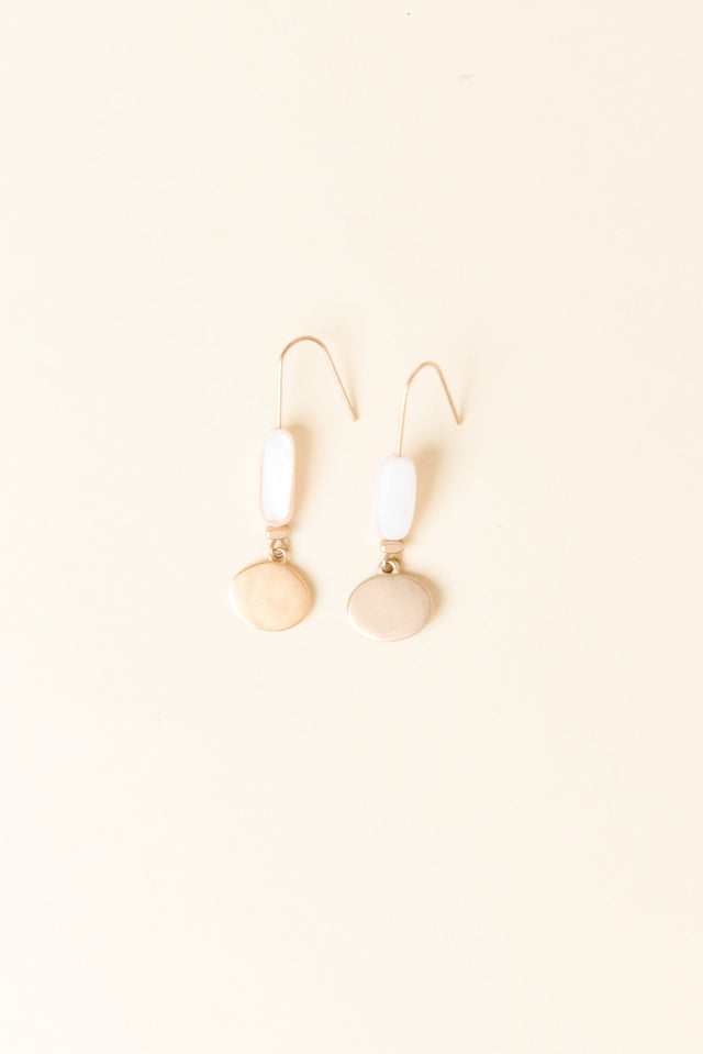 Abriella Gold Oval Hook Earrings