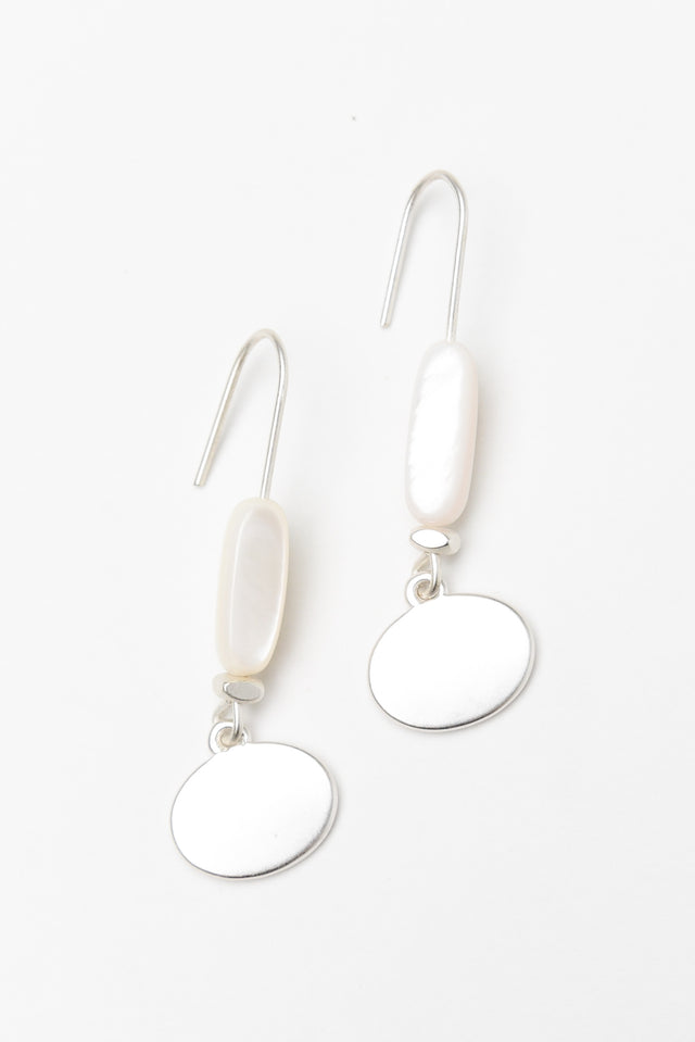 Abriella Silver Oval Hook Earrings image 1