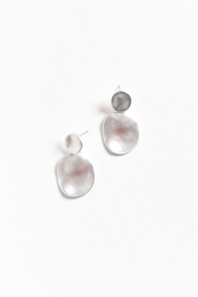 Ackley Silver Oval Earrings