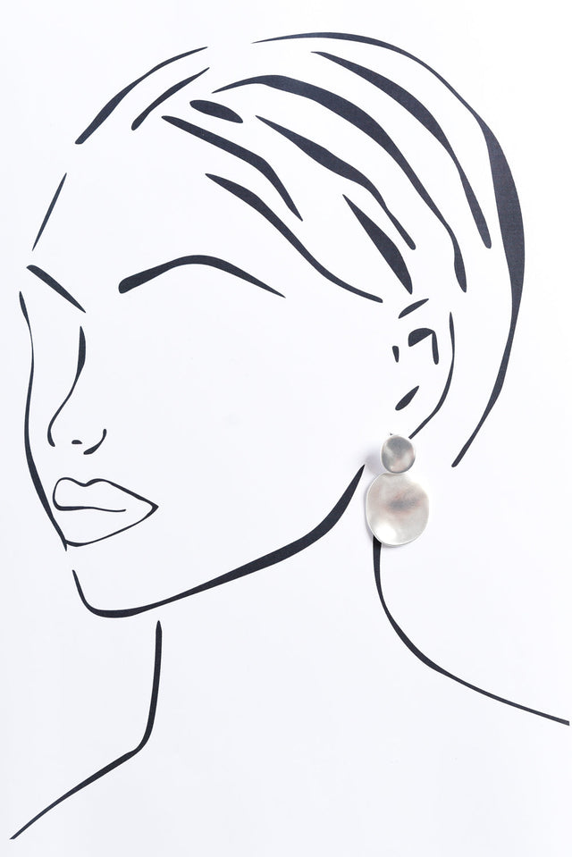 Ackley Silver Oval Earrings