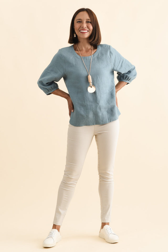 Reed Stone Stretch Cotton Pants,Brunette model,alt text|model:Cara image 3